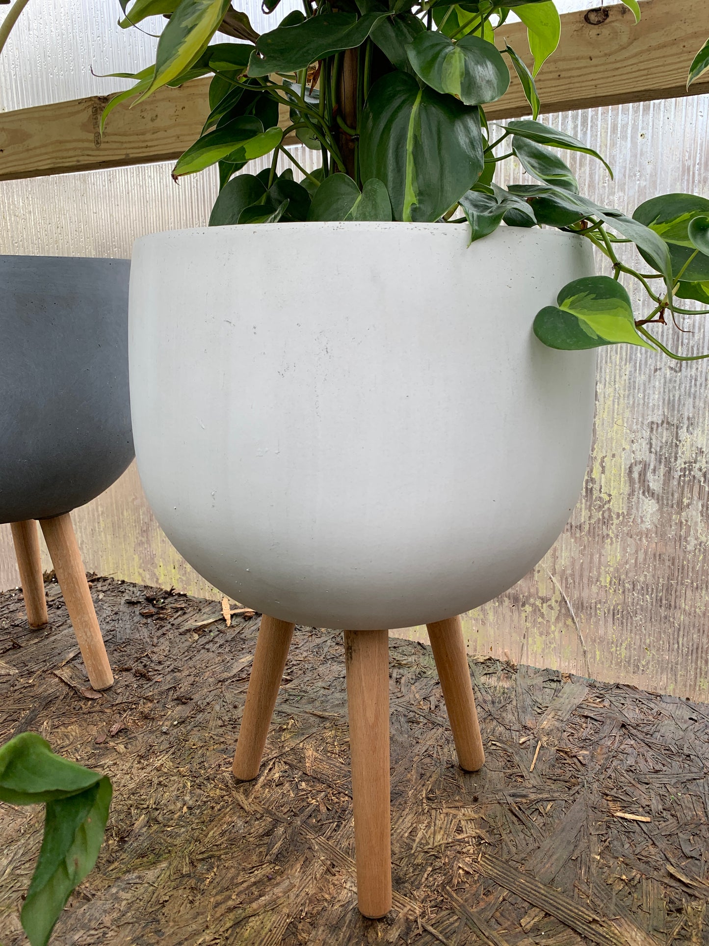 Tolleson Egg Planter with Wooden Legs